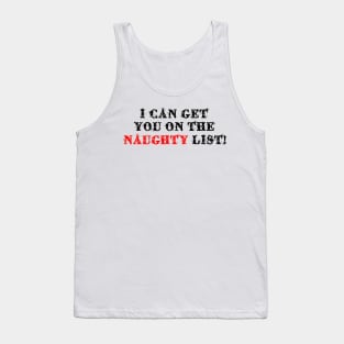 Naughty List Funny Christmas Design Tank Top